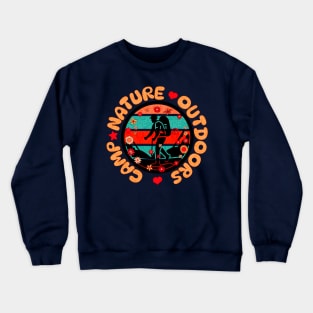 Nature outdoors camp vintage Crewneck Sweatshirt